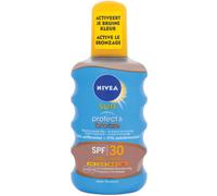 NIVEA SUN - Spray Huile Sèche Activateur De Bronzage Protect & Bronze FPS 30 - Protection Solaire & Teint Hâlé - Extrait Naturel De Pro-Mélanine - Absorption Rapide - Peaux Normales - 200 ml
