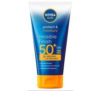 NIVEA SUN Protect & Hydrate Invisible Finish SPF 50+ 150ml, 50ml, Agent solaire à absorption rapide et invisible, écran solaire 50+ étanche avec acide hyaluronique hydratant