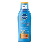 NIVEA Sun Protection & Bronzage Crème solaire SPF 30 (200 ml), lait solaire à l'extrait de pro-mélanine pour un bronzage uniforme, protection solaire immédiate avec système de filtration UVA/UVB
