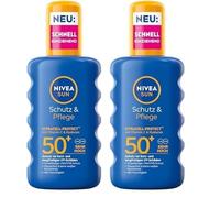 NIVEA SUN Spray solaire de protection et de soin SPF 50+, imperméable, à la vitamine C et à l'acide hyaluronique, protection solaire à absorption rapide pour 48 h d'humidité (200 ml)
