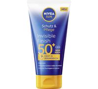 NIVEA SUN Protection et soin Invisible Finish SPF 50+ - Protection solaire imperméable à l'acide hyaluronique - Crème solaire à absorption rapide pour une hydratation intense sans résidus blancs (150