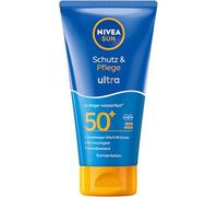 NIVEA SUN Schutz & Pflege Ultra Lotion SPF 50+ Protection solaire résistante à la transpiration avec vitamine C et hyaluron, crème solaire imperméable 3 fois plus longtemps avec 48 h d'humidité (150