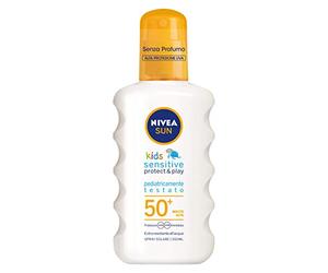 NIVEA SUN Spray Kids Sensitive Protect & Play FP 50+ Crème solaire 200 ml pour enfants à partir de 6 mois + Crème solaire