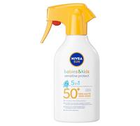 NIVEA SUN - Spray Solaire Babies & Kids Sensitive Protect FPS 50+ (1 x 250 ml), Protection Très Haute, Ultra Résistant à l'Eau, Crème Solaire pour Peau Fragile des Enfants et Bébés avec Vitamine E