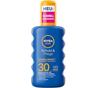 NIVEA SUN Spray solaire de protection et de soin SPF 30, imperméable, à la vitamine C et à l'acide hyaluronique, protection solaire à absorption rapide pour 48 h d'humidité (200 ml)