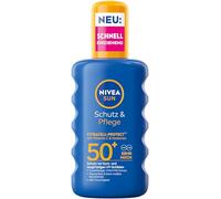 NIVEA SUN Spray solaire de protection et de soin SPF 50+, imperméable, à la vitamine C et à l'acide hyaluronique, protection solaire à absorption rapide pour 48 h d'humidité (200 ml)