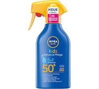 NIVEA SUN Spray solaire pour enfants SPF 50+, haute protection solaire avec panthénol, vitamine C et E, spray crème solaire extra imperméable pour peaux sensibles (250 ml)