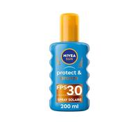 NIVEA SUN Spray Solaire Protect & Bronze, SPF 30, 200 ml | Crème solaire activatrice de bronzage à la pro-mélanine, protection UVA/UVB, stimule le bronzage, résistante à l’eau