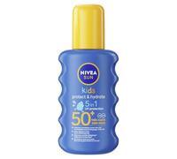 NIVEA SUN Spray Solaire Protect & Hydrate Kids Coloré SPF 50+ 200 ml - Crème Solaire résistante à l'eau - Haute Protection Visage et Corps pour la peau délicate des Enfants