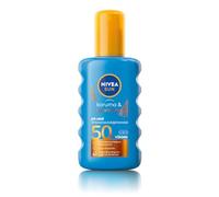 NIVEA Sun Spray solaire SPF50 (200 ml), bronzage naturel avec pro-mélanine naturelle, très haute protection solaire, bronzage et protection solaire