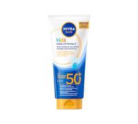 NIVEA SUN - Tube Crème Solaire Quotidienne Kids FPS50+ - Protection Solaire Enfant Visage & Corps - Panthénol, Vitamines E & C - Absorption Rapide - Résiste À l'Eau - Peaux Sensibles - 100 ml