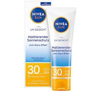 NIVEA Sun UV Visage Protection solaire mate SPF 30 (50 ml), crème solaire non grasse pour le visage, lait solaire efficace immédiatement, texture légère