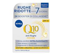 NIVEA Q10 Crème de jour anti-rides Power Extra raffermissante SPF 15 50 ml, crème visage anti-rides et hydratante pour le visage, acide hyaluronique, coenzyme Q10 et créatine pour un double