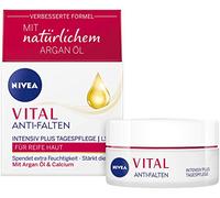 Nivea Vital Intensiv Plus Crème de jour, 50 ml, soin hydratant, avec huile d'argan naturelle et calcium, pour les soins quotidiens des peaux matures