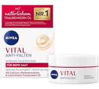 NIVEA VITAL Soin de jour intensif anti-rides pour peaux matures, soin du visage avec calcium, extraits de perles et huile de pépins de raisin naturelle, crème de jour pour une hydratation intense (50