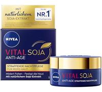 NIVEA VITAL SOJA Soin de nuit raffermissant anti-âge, soin du visage riche pour peaux matures à l'extrait naturel de soja, crème de nuit régénérante pour atténuer les rides (50 ml)