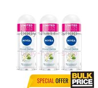 Nivea Women Mood-Detox Deodorant Roll-On Jasmine Bergamote Scent 50ml 3-Pack