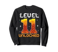 Niveau 11 Débloqué 11e Anniversaire Onze Ans Gamer Gaming Sweatshirt
