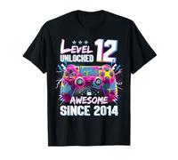 Niveau 12 débloqué Awesome Since 2014 12th Birthday Gaming T-Shirt