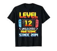 Niveau 12 débloqué Awesome Since 2014 12th Birthday Gaming T-Shirt
