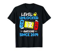 Niveau 12 Unlocked Awesome Since 2014 12th Birthday T-Shirt