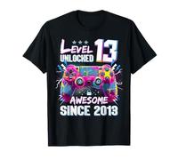 Niveau 13 Unlocked Awesome Since 2013 13th Birthday Gaming T-Shirt