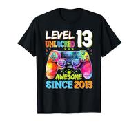 Niveau 13 Unlocked Awesome Since 2013 13th Birthday Kids T-Shirt