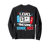 Niveau 13 Unlocked Awesome Since 2013 13th Birthday Sweatshirt