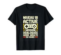 Niveau 18 Activé Mission Débloquée Mode Adulte en Cours T-Shirt