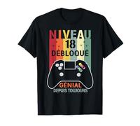 Niveau 18ans Debloqué Drôle 18ème Anniversaire Gamer Cadeau T-Shirt