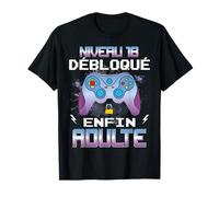 Niveau 18ans Debloqué Drôle 18ème Anniversaire Gamer Cadeau T-Shirt