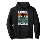 Niveau 20 Débloqué Funny 20 Year Old Gamer 20e Anniversaire Sweat à Capuche