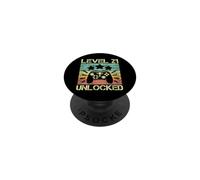 Niveau 21 Débloqué 21e Anniversaire Vingt et Un Ans PopSockets PopGrip Adhésif