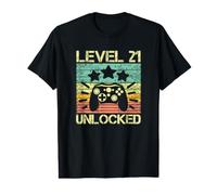 Niveau 21 Débloqué 21e Anniversaire Vingt et Un Ans T-Shirt Graphique avec Valeur
