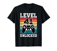 Niveau 41 Débloqué 41 Year Old Gamers 41e Anniversaire Gaming T-Shirt