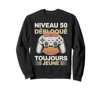 Niveau 50 débloqué Toujours Jeune Cadeau Anniversaire Gamer Sweatshirt