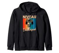 Niveau 57 Ans Anniversaire Gamer 1968 Vintage Humour Sweat à Capuche