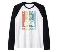 Niveau 58 Ans Anniversaire Gamer 1967 Vintage Humour Manche Raglan