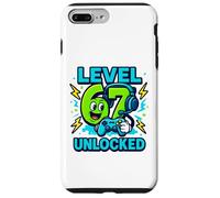 Niveau 67 Débloqué - Humour de Jeu Amusant Gamer Meme Coque pour iPhone 7 Plus/8 Plus