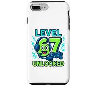 Niveau 67 Débloqué - Humour de Jeu Amusant Gamer Meme Coque pour iPhone 7 Plus/8 Plus