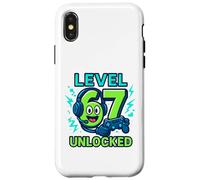 Niveau 67 Débloqué - Humour de Jeu Amusant Gamer Meme Coque pour iPhone X/XS
