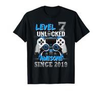 Niveau 7 débloqué Awesome Since 2019 7th Birthday Gaming T-Shirt