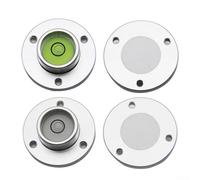 Niveau à bride pour nivellement de précision - 35 mm - Niveau à bulle rond en métal et verre avec trou de montage - Convient pour les projets de construction et de bricolage