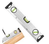 Niveau à bulle - 30 cm - Niveau de plombier avec 3 bulles - Niveleur magnétique en d'aluminium pour l'installation d'étagères en bois, carrelage électrique, rénovation de maison, sol de