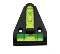 Niveau à bulle bidirectionnel avec base magnétique et trous prédécoupés pour fixer le carrelage et la décoration de sol dans des conditions de faible luminosité, bleu (noir)