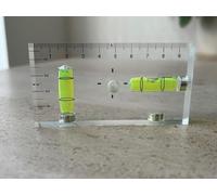 Niveau à Bulle Bidirectionnel Transparent de Haute Précision avec Règle et Aimants Intégrés, Mini Outil de Mesure pour Travaux de Construction