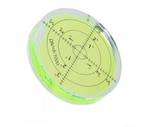 Niveau à bulle circulaire 66 mm × 10 mm - Niveau avec liquide fluorescent jaune-vert, échelle de graduation noire (123 divisions) pour atelier