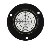 Niveau à bulle circulaire de 50 mm de diamètre avec haute translucidité et matériau acrylique résistant à l'usure, graduations internes noires pour un nivellement précis dans un usage professionnel