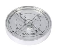 Niveau à Bulle Circulaire en Métal, 60x10, Compact pour Chantier | Surface Graduée, Usage Simple sans Pile ni Alimentation, Finition Argentée Blanche, pour Famille et Amis