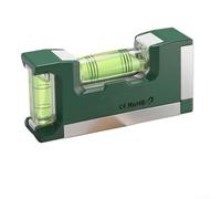 Niveau à bulle compact de poche 83 mm avec aimant et libellule pour bricoleur, balance de construction en aluminium ABS robuste vert argenté
